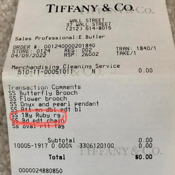 🌹Tiffany & Co 18k and Sterling Silver ruby ring, vintage 1998 - Picture 6 of 6